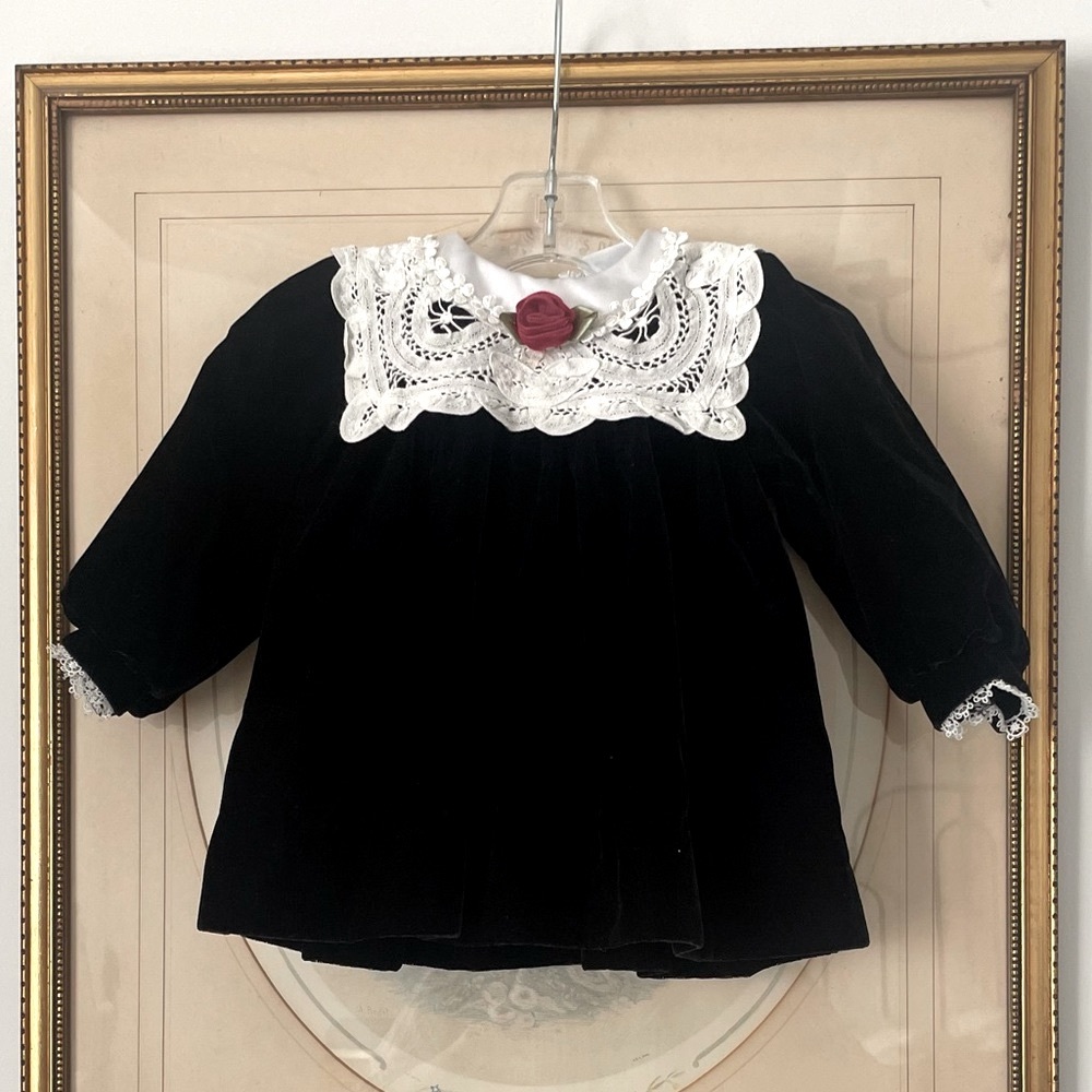 Vintage Peaches ‘N Cream l Royal Velvet Dress Size 12-18 Months